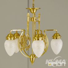 Budapest lampa wisząca żyrandol 5x60W E27 230V brązowa